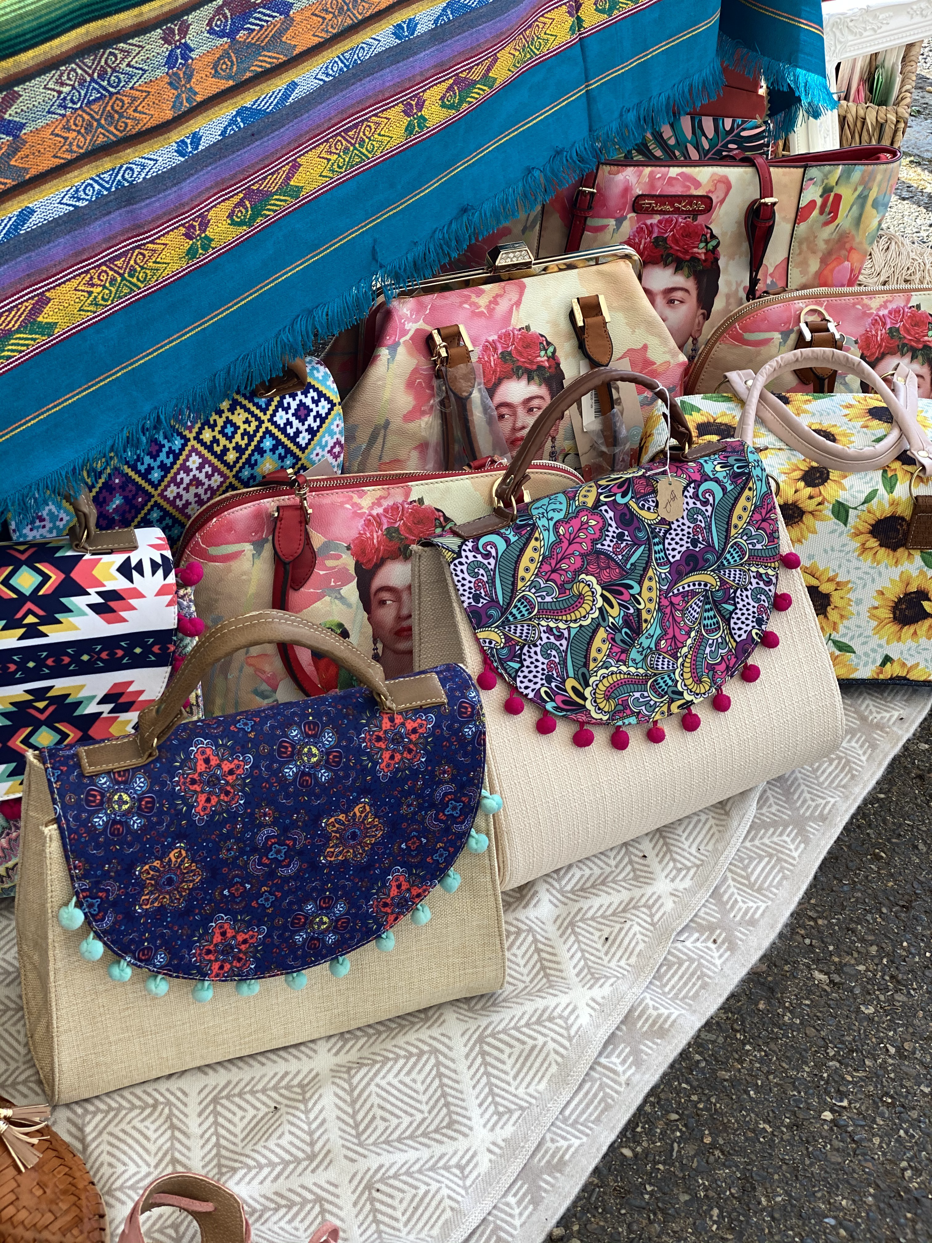 Outdoor Flea Market with White Tent