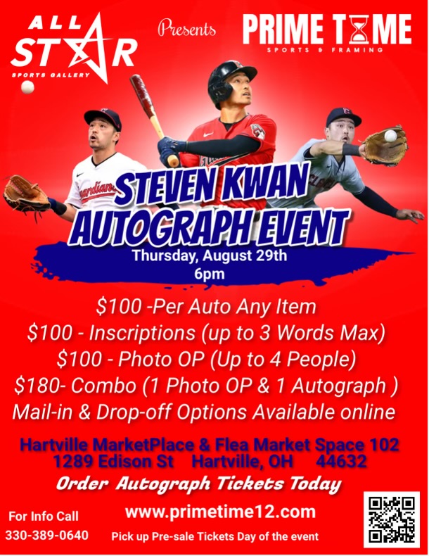 Steven Kwan Autograph Event - All Star Sports Gallery