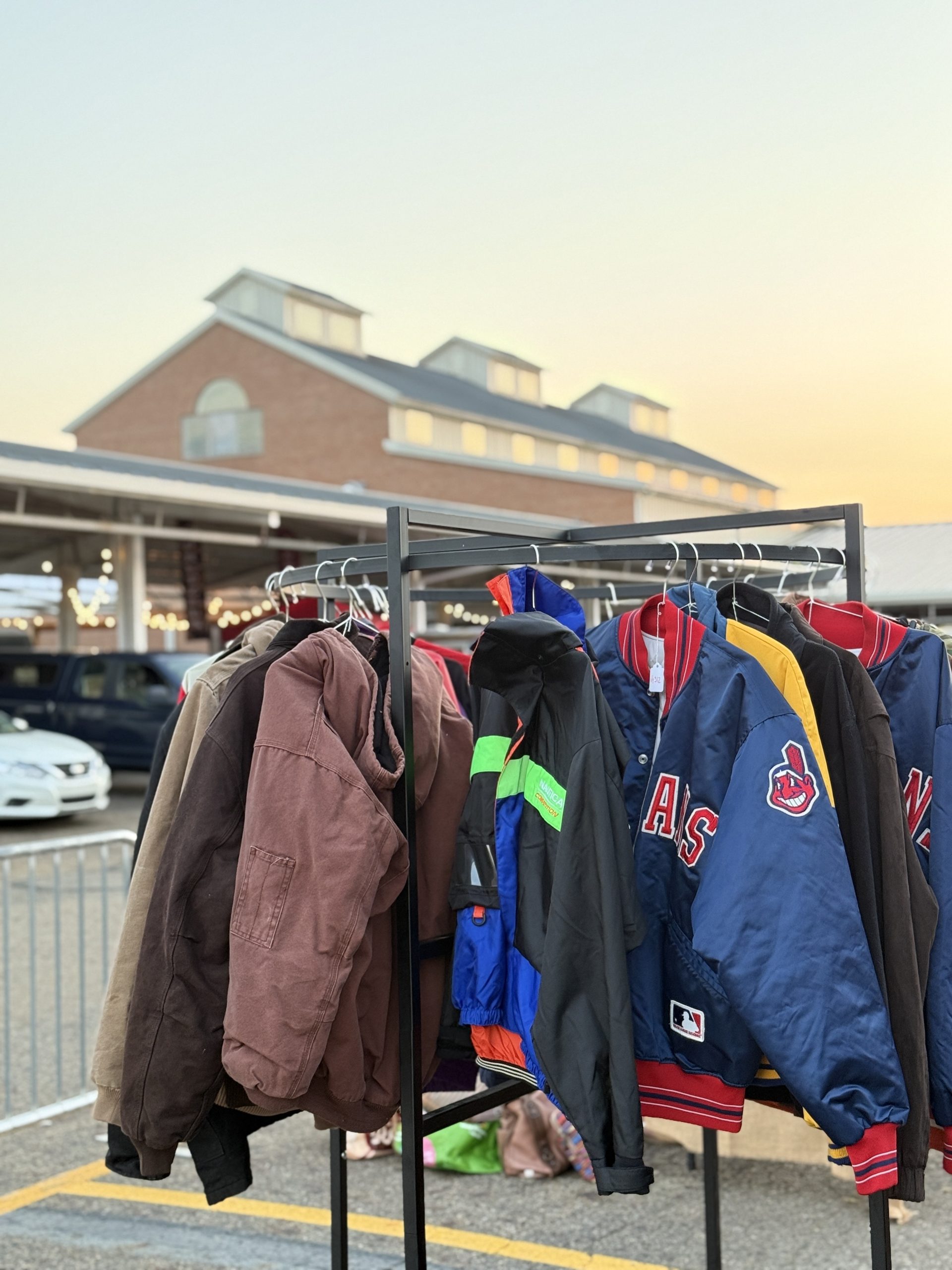 Outdoor Flea Market with White Tent